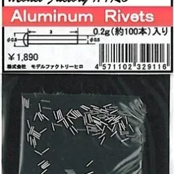 Aluminum Rivets (Head 0.8mm/Pin 0.5mm /approx.100pcs) - Model Factory Hiro