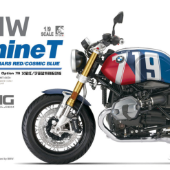 BMW R NineT Option 719 Mars Red/CosmicBlue (Pre-colored Edition) In 1:9 - Meng