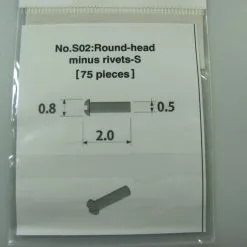 Metal Rivet No.S02 Round Head Minus Rivets-S - Model Factory Hiro