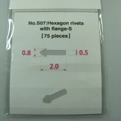 Metal Rivet No.S07 Hexagon Rivets With Flange-S - Model Factory Hiro